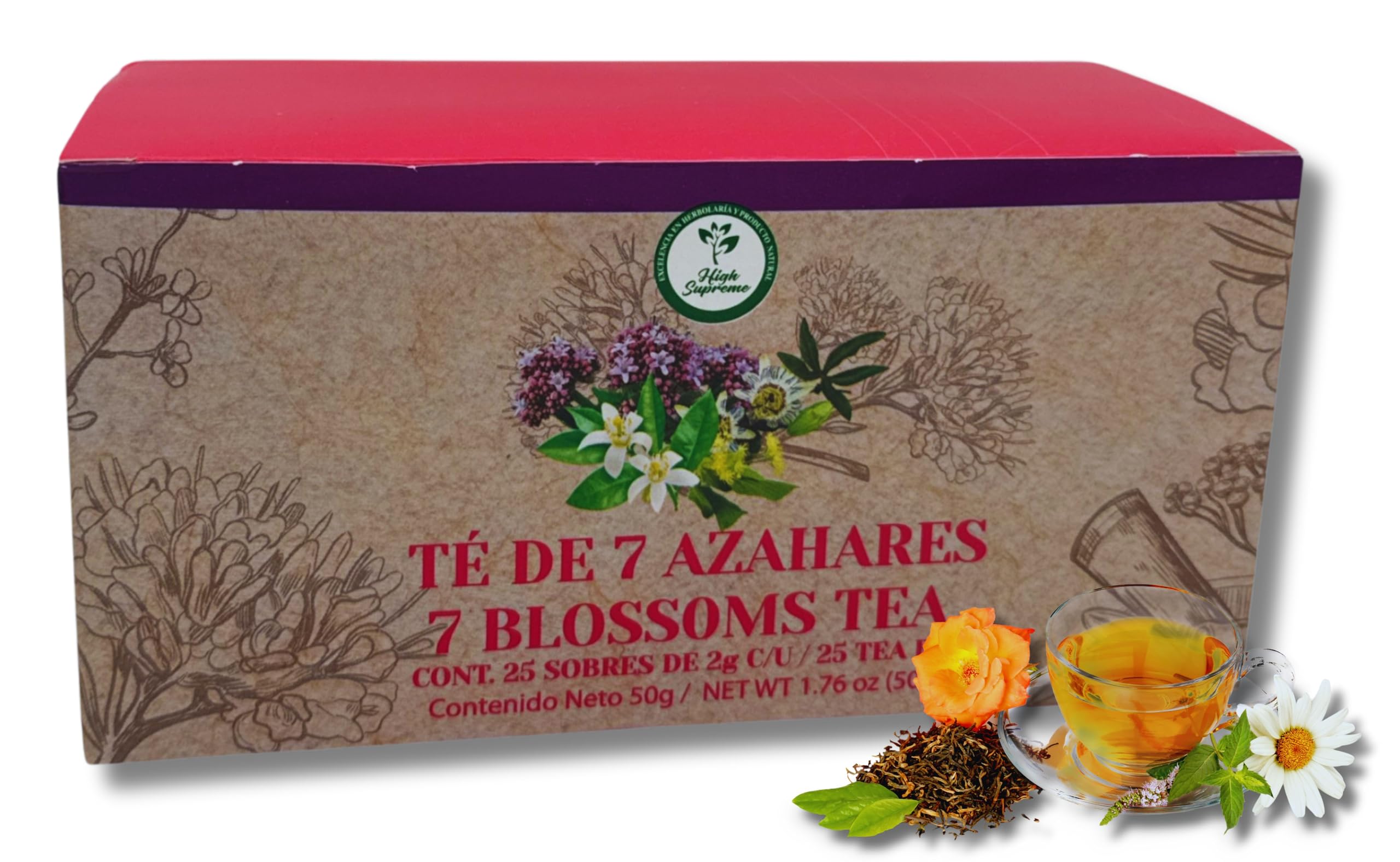 Amazon.com : Té de 7 Azahares (7 Blossoms Tea) – 100% Natural